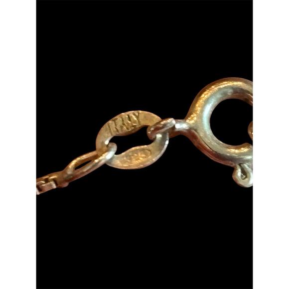 MCM Modernist Sterling & Blk Onyx Pendant With A Vtg 16” Box Chain - Picture 5 of 6